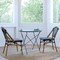 Merrick Lane Sacha Stacking Bistro Chair with PE Seat and Back and Aluminum Frame for Indoor/Outdoor Use